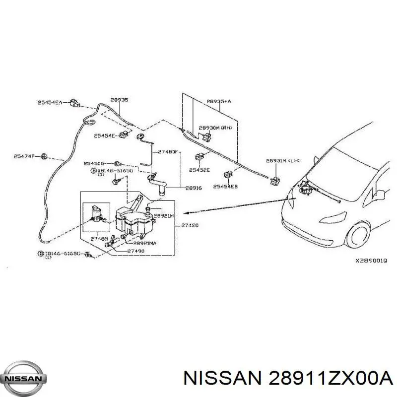  Nissan/Infiniti 28911ZX00A ціна, від 11.11 USD