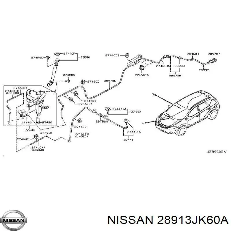 28913JK60A Nissan/Infiniti Кришка бачка омивача