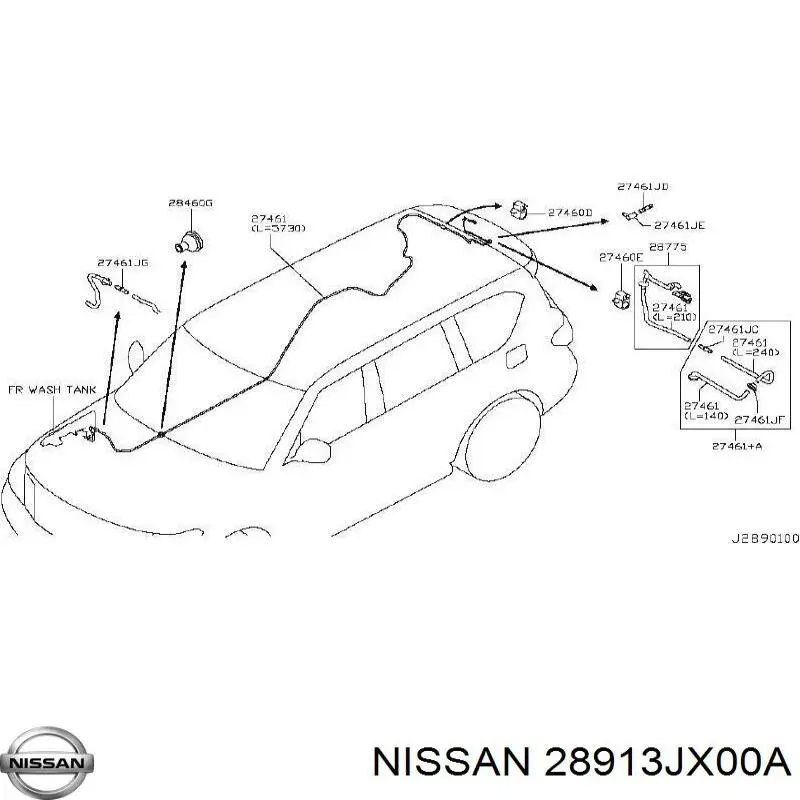 Кришка бачка омивача Nissan/Infiniti 28913JX00A ціна, від 1.42 USD
