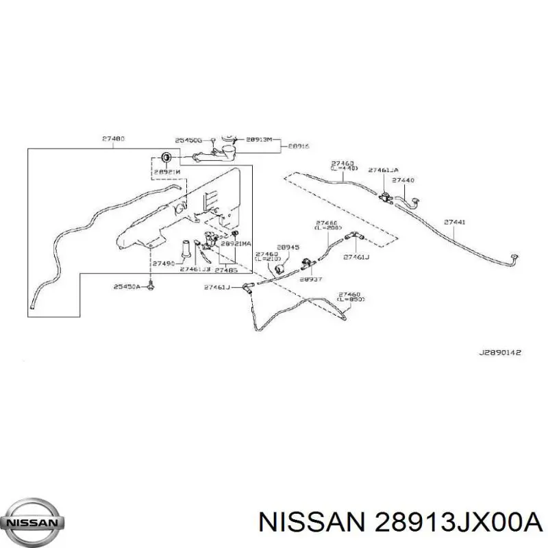 28913JX00A Nissan/Infiniti Кришка бачка омивача