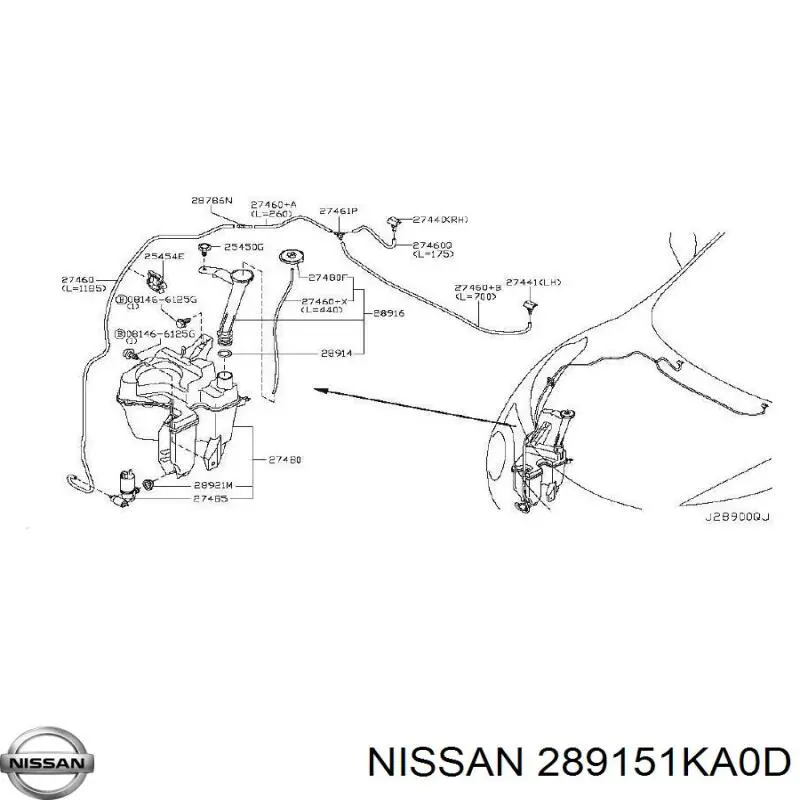  289151KA0D Nissan