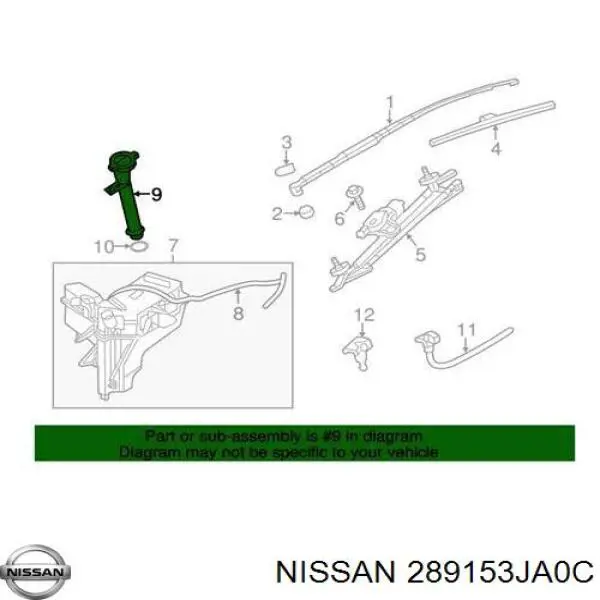 Горловина бачка омивача Nissan/Infiniti 289153JA0C ціна, від 18.21 USD