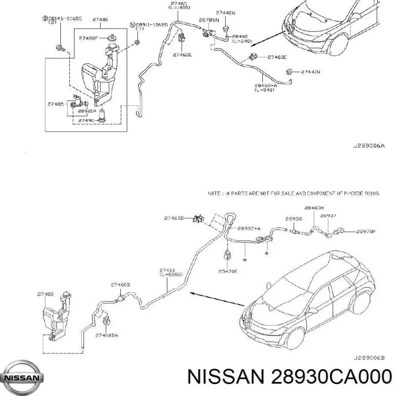 Купити Форсунка омивача Nissan Murano  Z50