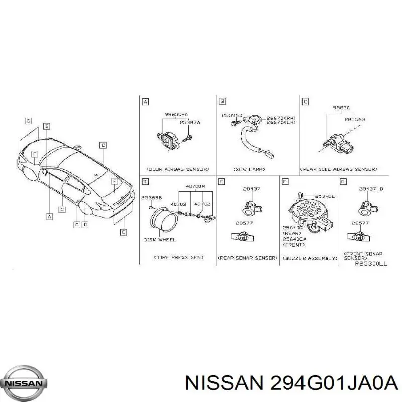  294G01JA0A Nissan/Infiniti