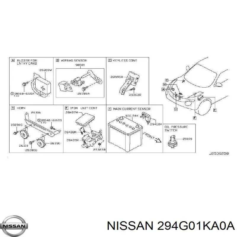  Nissan/Infiniti 294G01KA0A ціна, від 56.43 USD