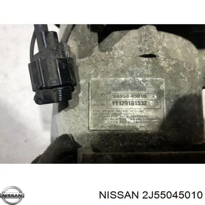 Компресор кондиціонера 2J55045010 Nissan/Infiniti