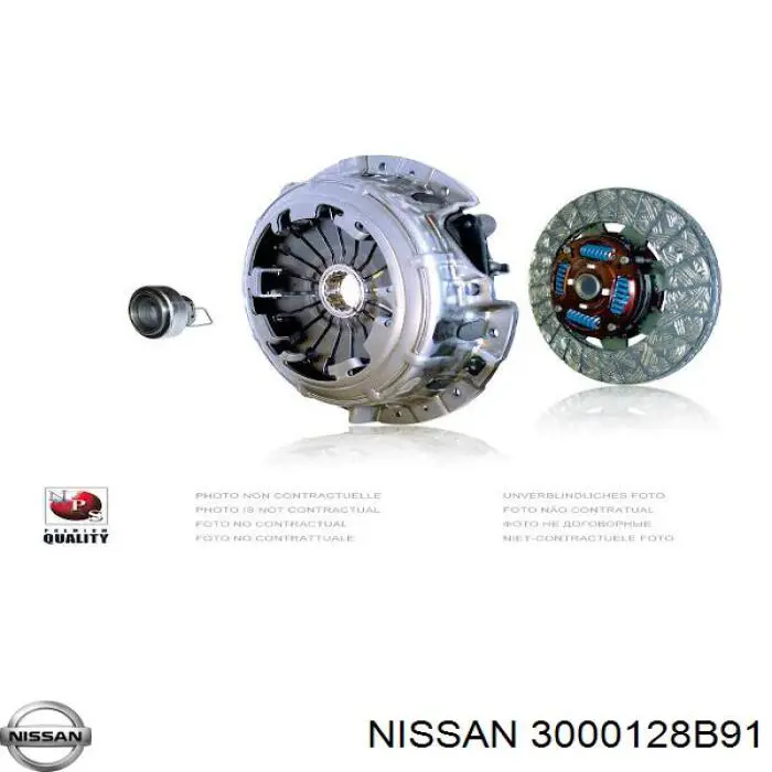 3000128B91 Nissan комплект зчеплення (3 частини)