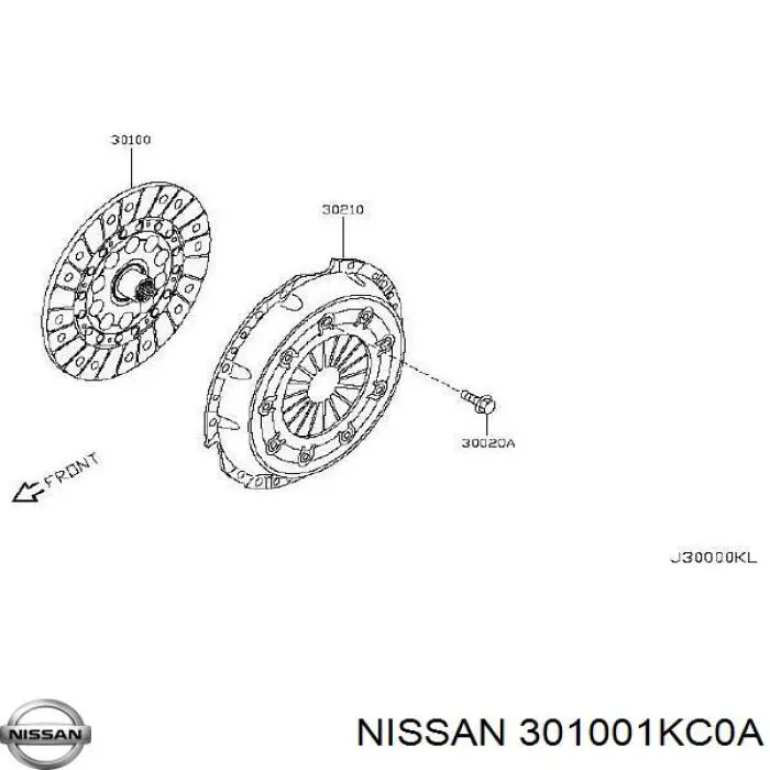 Купити J2001130 Jakoparts Комплект зчеплення (диск, корзина, підшипник)