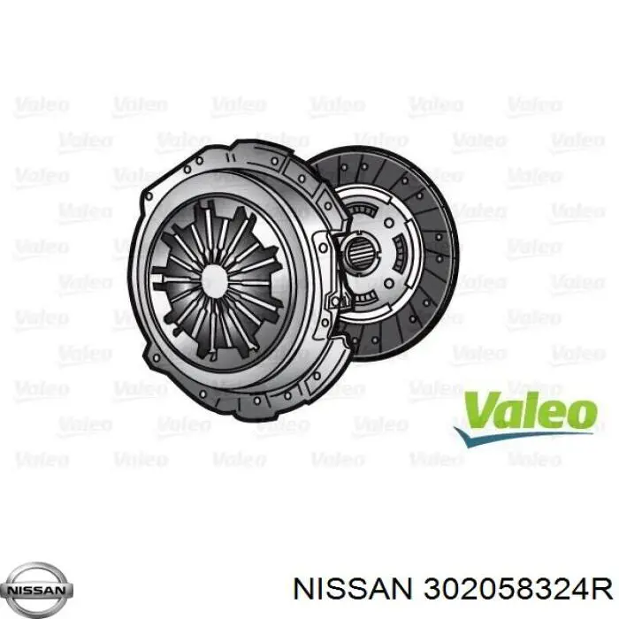 Комплект зчеплення (3 частини) 302058324R Nissan