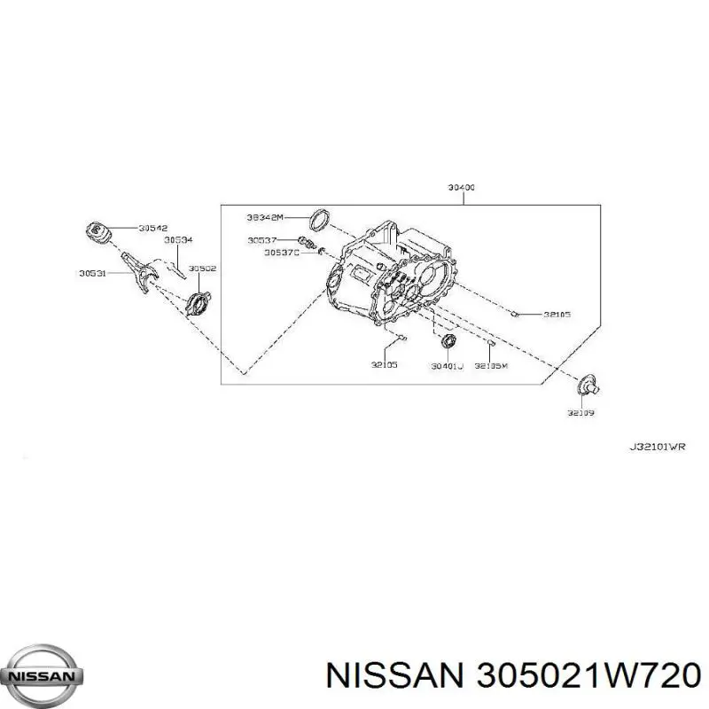 305021W720 Nissan підшипник вижимний зчеплення