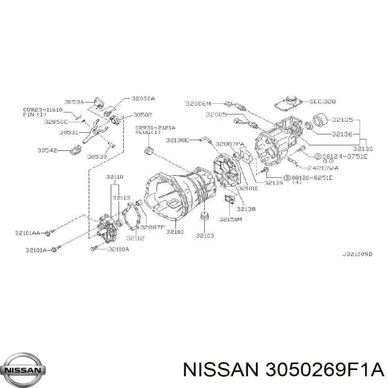 Вижимний підшипник Nissan/Infiniti 3050269F1A ціна, від 24.72 USD