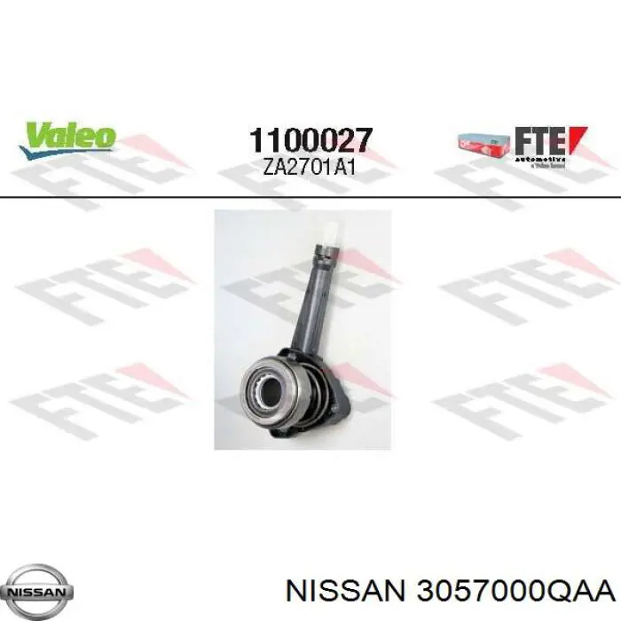3057000QAA Nissan/Infiniti Робочий циліндр зчеплення в зборі з витискним підшипником