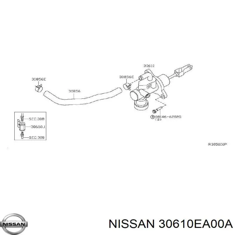 30610EA00A Nissan/Infiniti Циліндр зчеплення, головний