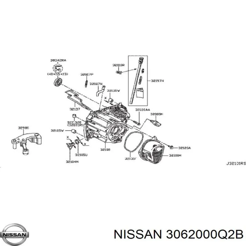 3062000Q2B Nissan робочий циліндр зчеплення в зборі з витискним підшипником