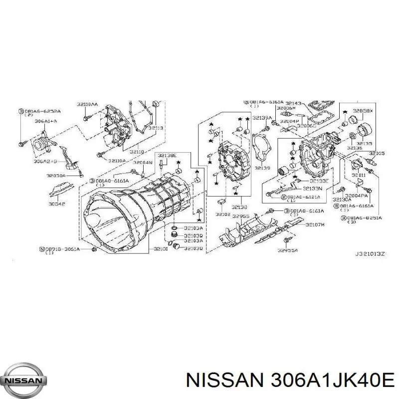 306A1JK40E Nissan робочий циліндр зчеплення в зборі з витискним підшипником