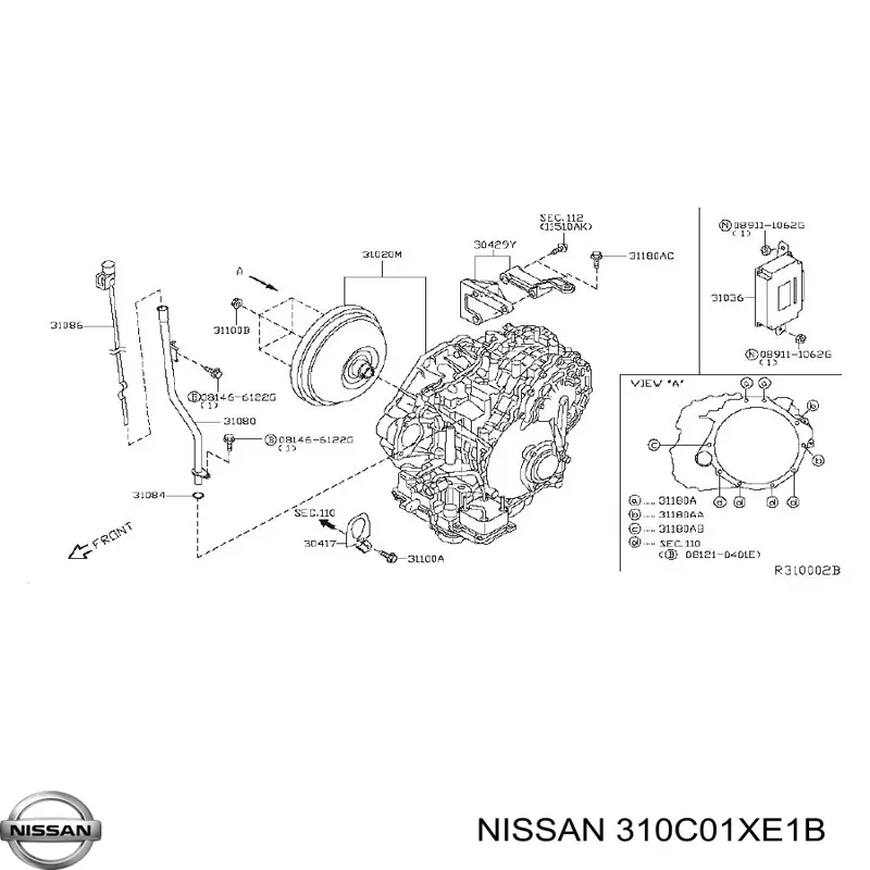 АКПП в зборі (автоматична коробка передач) 310201XE0A Nissan