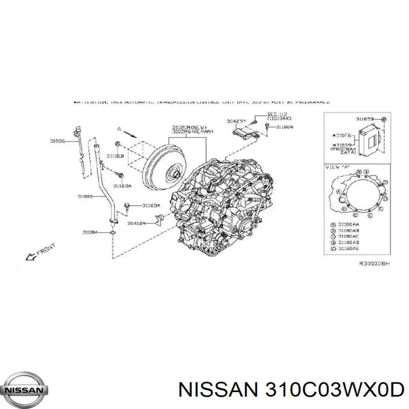 310C03WX0D Nissan/Infiniti Автоматична коробка передач