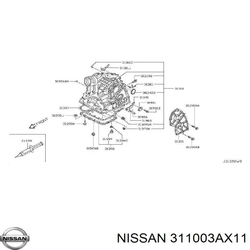 311003AX11 Nissan/Infiniti Передача гідромеханічна (ГМП)