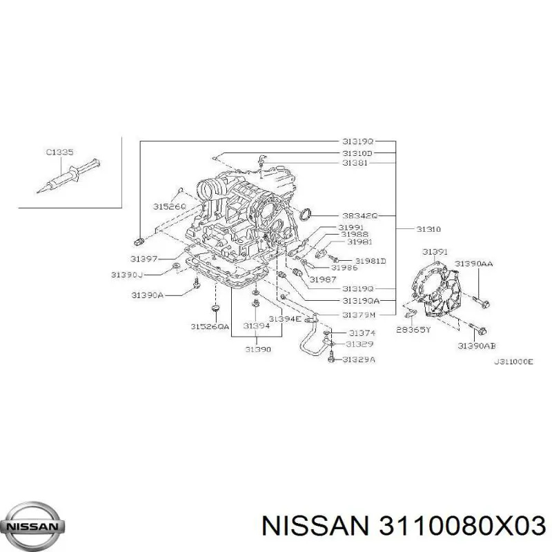 Гідротрансформатор ГМП Nissan/Infiniti 3110080X03 ціна, від 73.01 USD