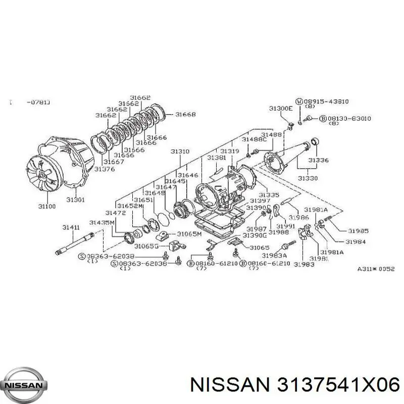  Nissan/Infiniti 3137541X06 ціна, від 6.48 USD