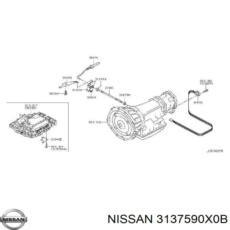  Nissan/Infiniti 3137590X0B ціна, від 1.72 USD