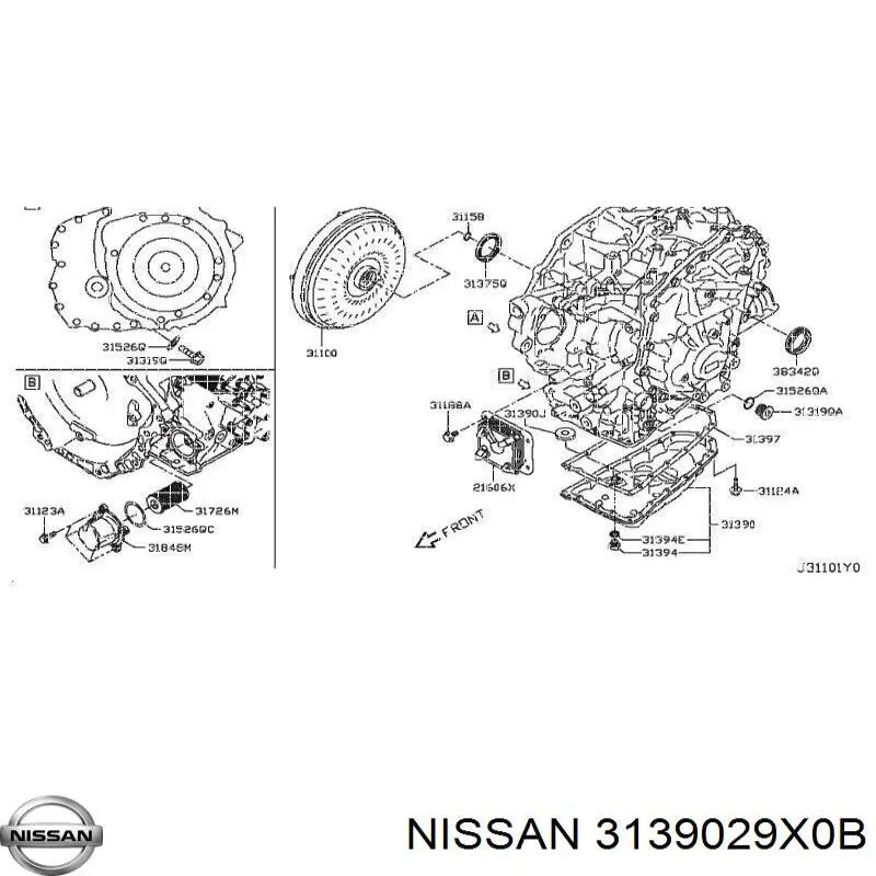 Піддон АКПП Nissan/Infiniti 3139029X0B ціна, від 47.41 USD
