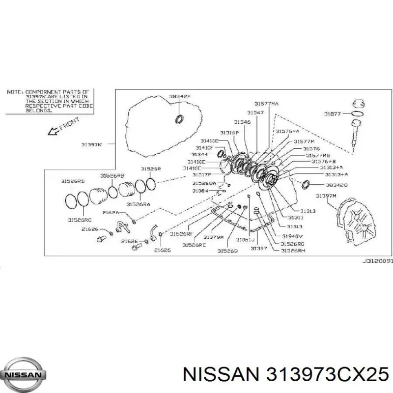 313973CX25 Nissan/Infiniti Ремкомплект АКПП