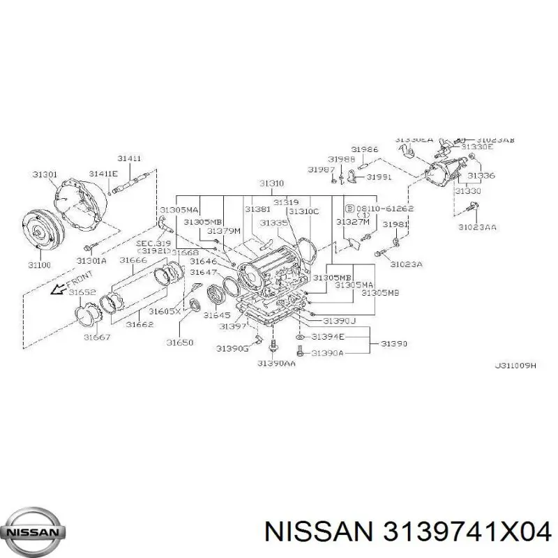  Nissan/Infiniti 3139741X04 ціна, від 22.37 USD