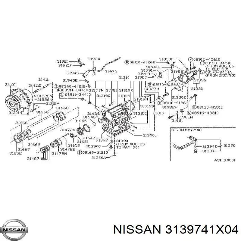 Купити 3139741X04 Nissan/Infiniti 