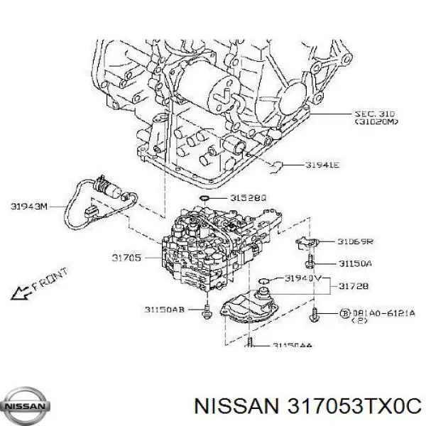  Nissan/Infiniti 317053TX0C ціна, від 233.55 USD