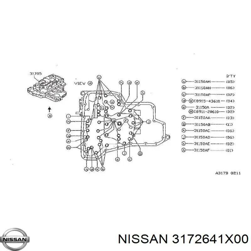  Nissan/Infiniti 3172641X00 ціна, від 17.57 USD