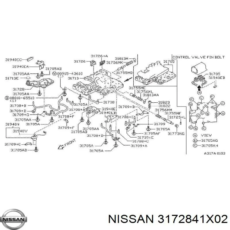 Купити 3172841X02 Nissan/Infiniti Масло і фільтр в коробку автомат 