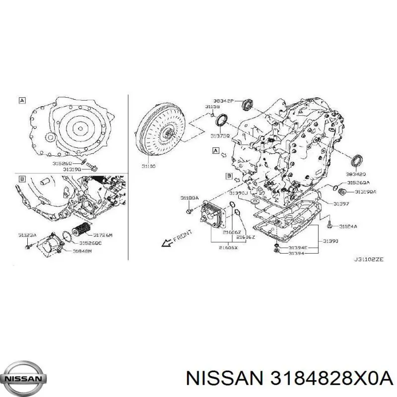  Nissan/Infiniti 3184828X0A ціна, від 25.33 USD