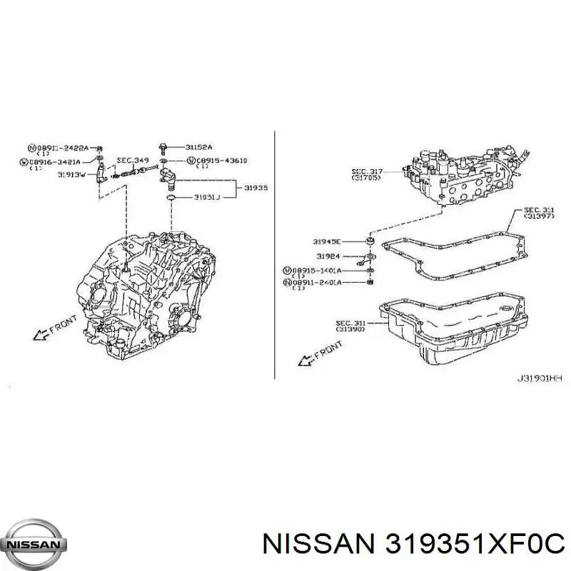Датчик спідометра Nissan/Infiniti 319351XF0C