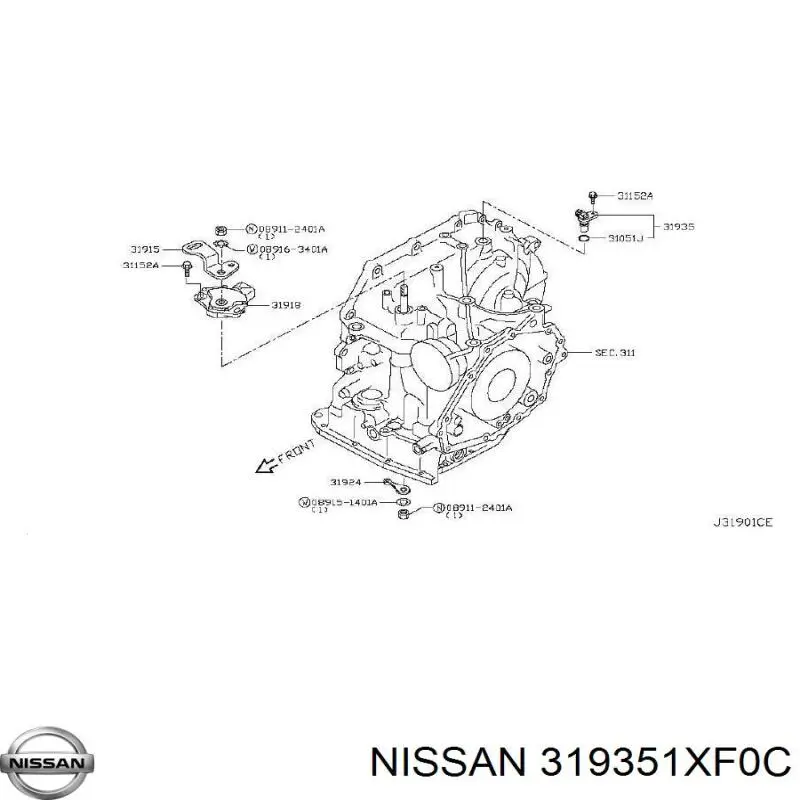 Купити 319351XF0C Nissan/Infiniti Датчик швидкості обертання валу АКПП