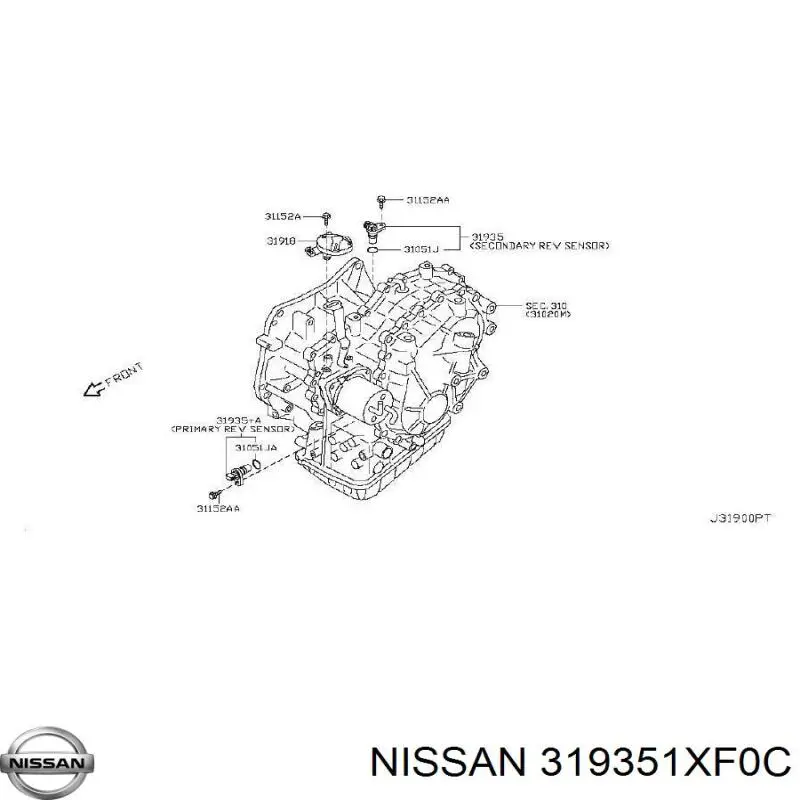 Датчик швидкості 319351XF0C Nissan/Infiniti