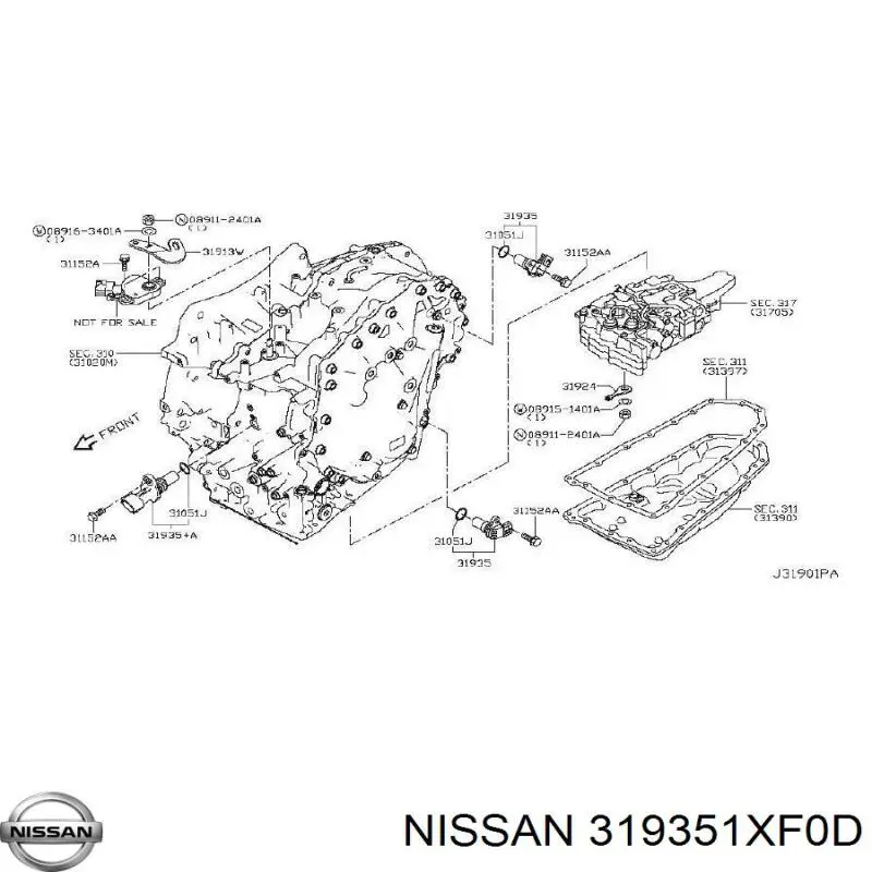 319351XF0D Nissan датчик швидкості