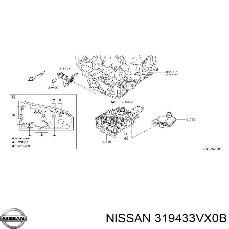  Nissan/Infiniti 319433VX0B ціна, від 60.80 USD