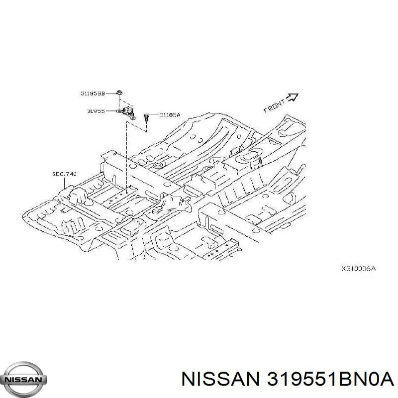 Датчик рівня положення кузова, передній Nissan Q40 (Нісан Q40)