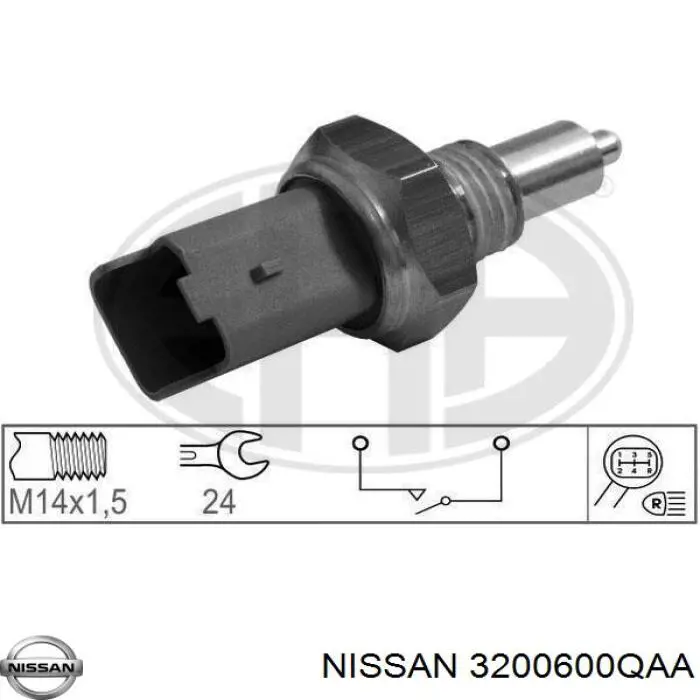 3200600QAA Nissan датчик включення ліхтарів заднього ходу