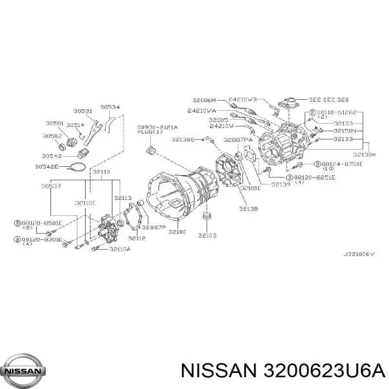 3200623U6A Nissan/Infiniti Датчик нейтралки