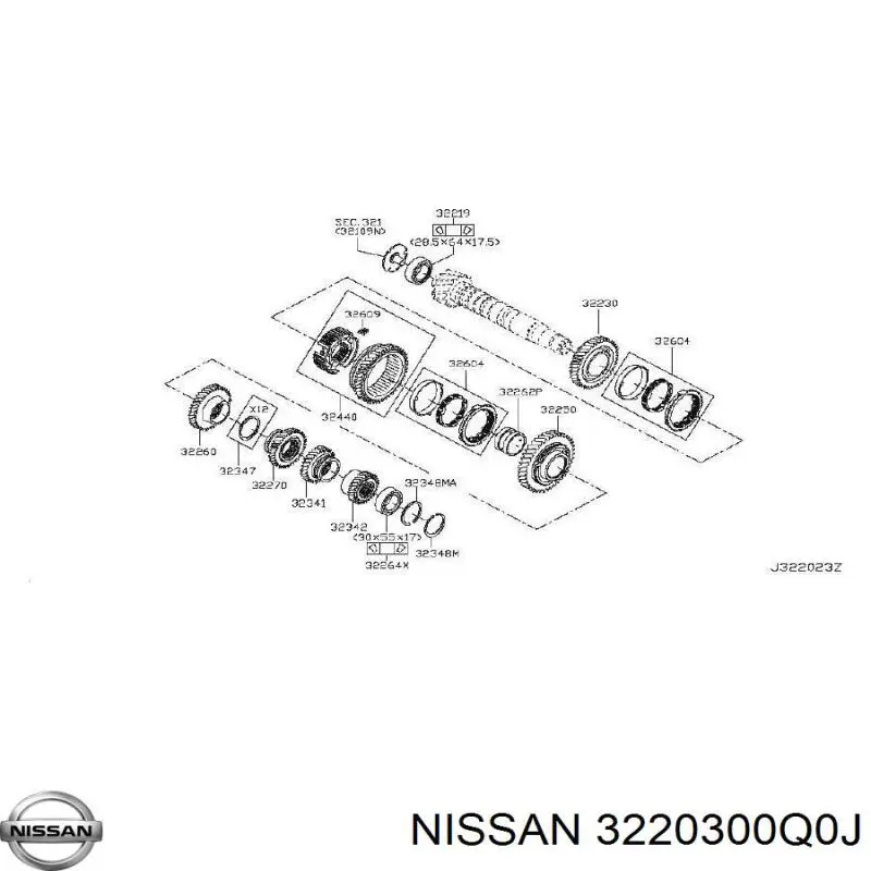  Nissan/Infiniti 3220300Q0J ціна, від 57.37 USD