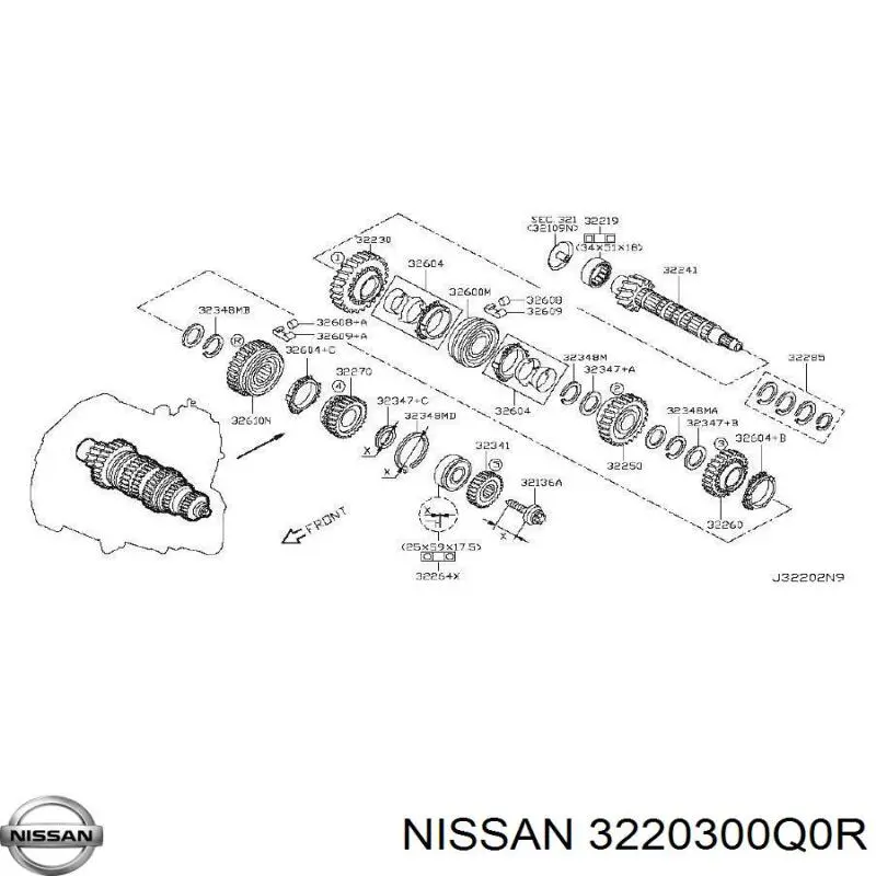 Купити 3220300Q0R Nissan/Infiniti 