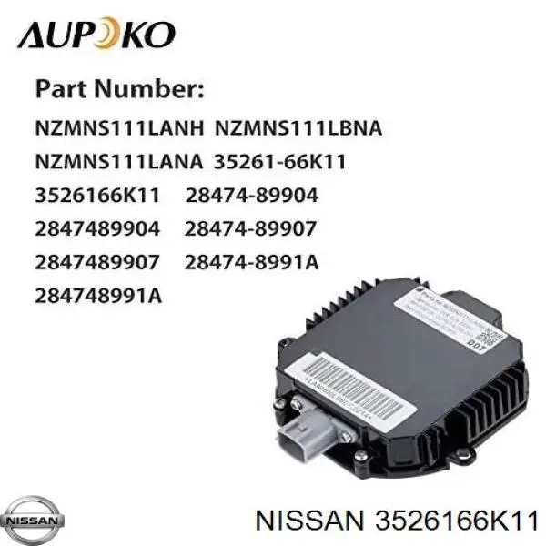 3526166K11 Nissan/Infiniti Реле управління ксеноном / біксенон