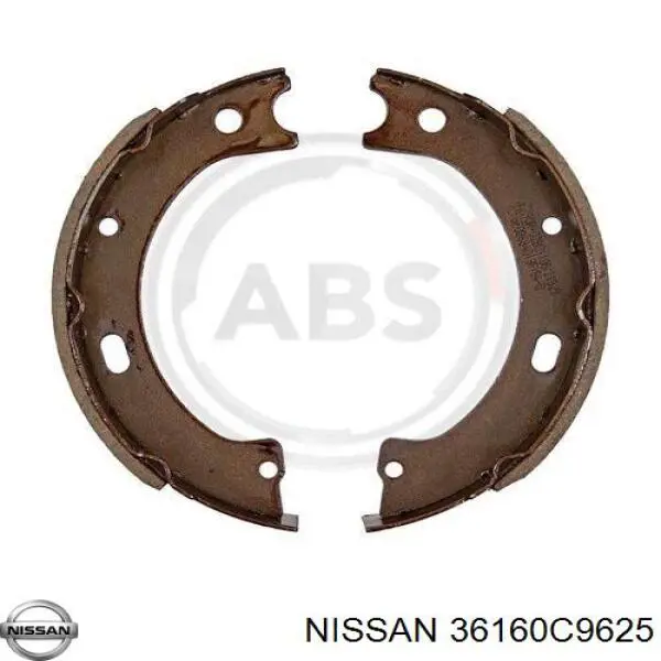 Колодки ручника/стоянкового гальма 36160C9625 Nissan