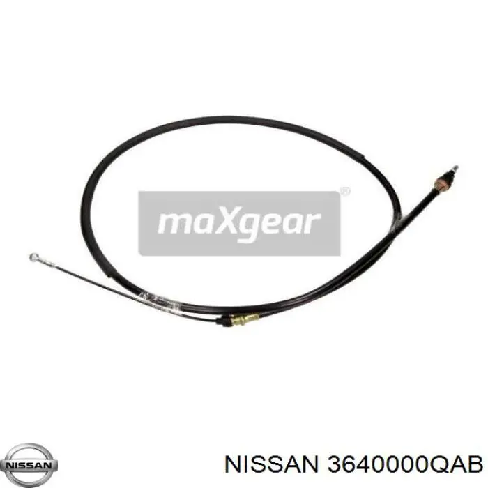 Трос ручного гальма задній, правий/лівий 3640000QAB Nissan/Infiniti