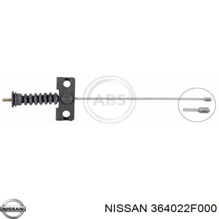 Трос стоянкового гальма передній Nissan/Infiniti 364022F000 ціна, від 10.27 USD