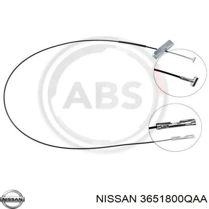 3651800QAA Nissan/Infiniti Трос стоянкового гальма проміжний