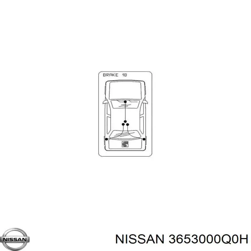Трос ручного гальма задній, правий/лівий Nissan/Infiniti 3653000Q0H ціна, від 13.60 USD