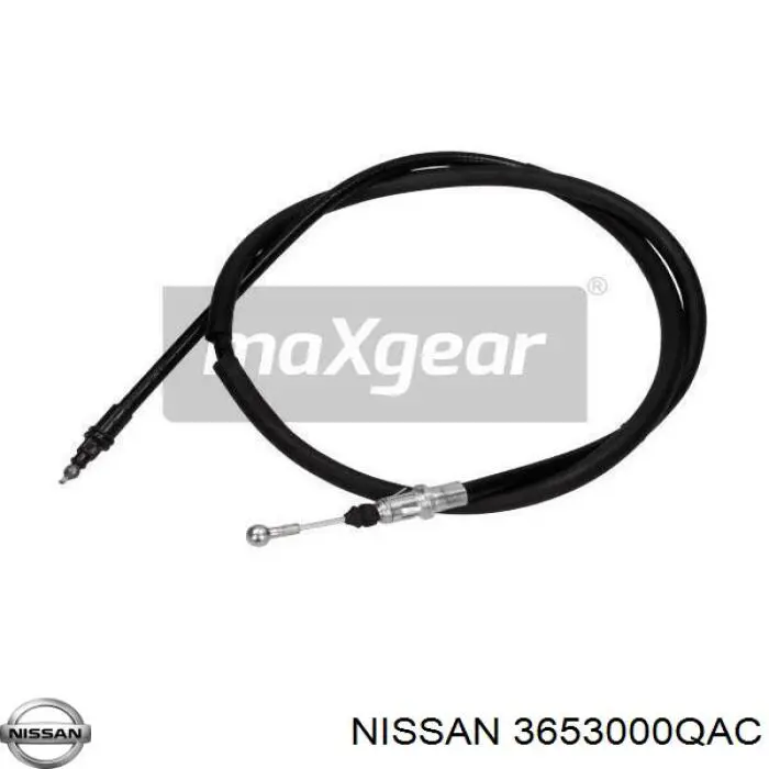 Трос стоянкового гальма задній правий Nissan/Infiniti 3653000QAC ціна, від 8.69 USD